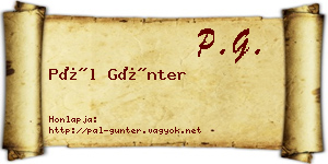 Pál Günter névjegykártya