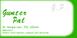 gunter pal business card